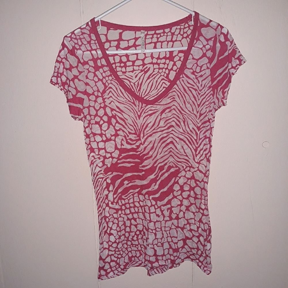 Women’s short sleeve animal zebra tiger shirt blouse top summer beach pullover
